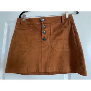 Zara brown suede skirt
